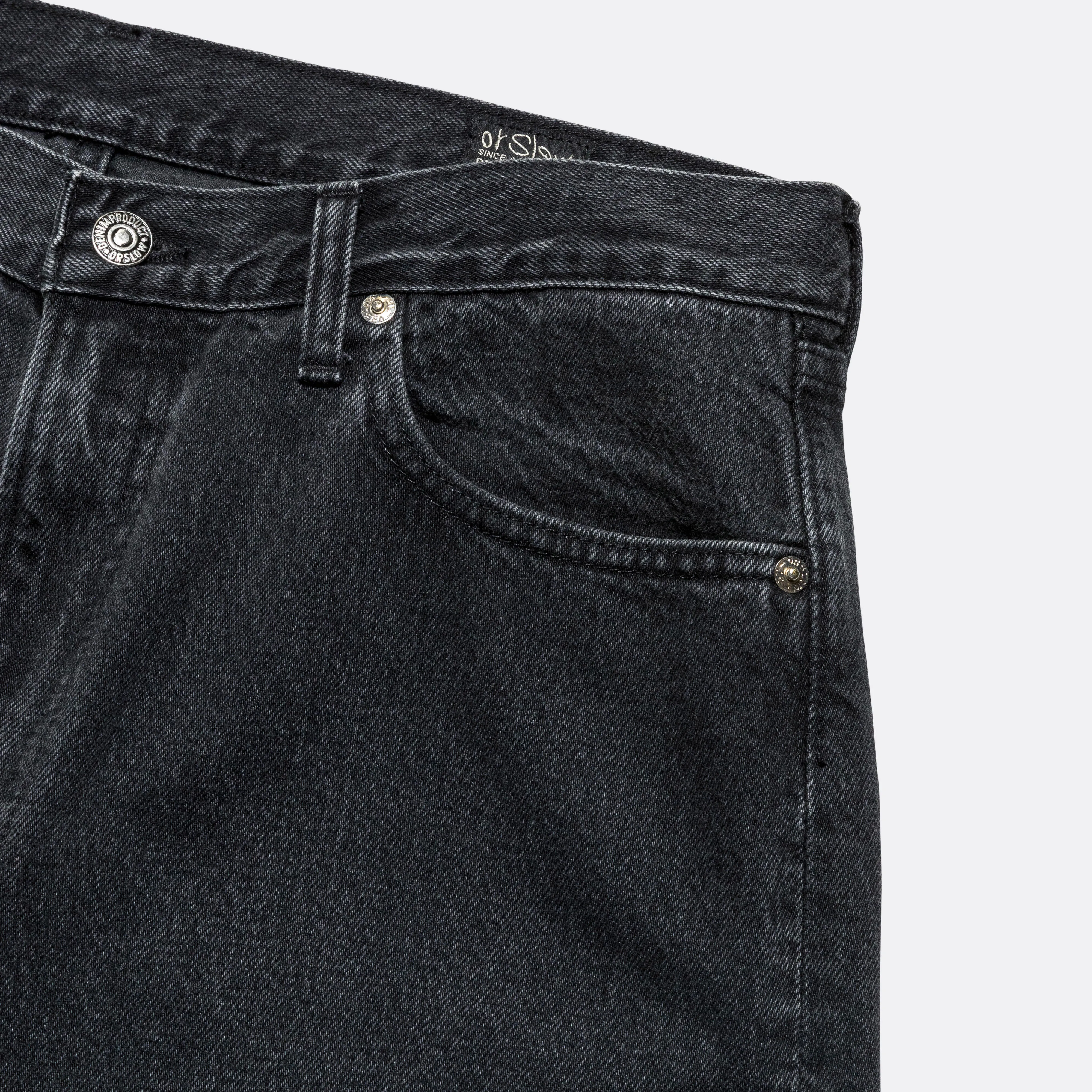 101 Dad's Fit Denim Pants - Black Denim Stone Wash