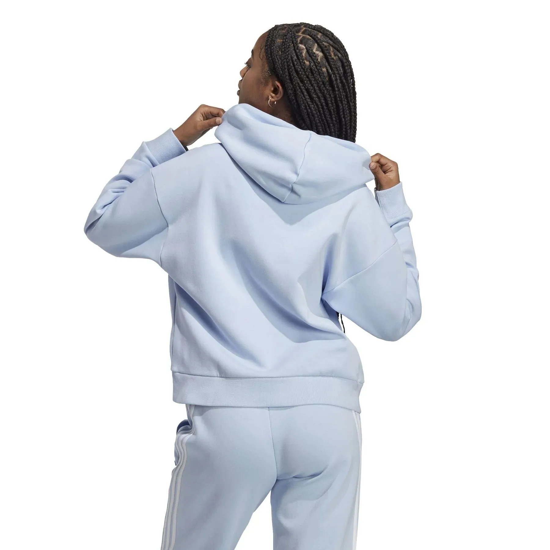 ADIDAS WOMEN'S BADGE OF SPORT BLUE HOODIE