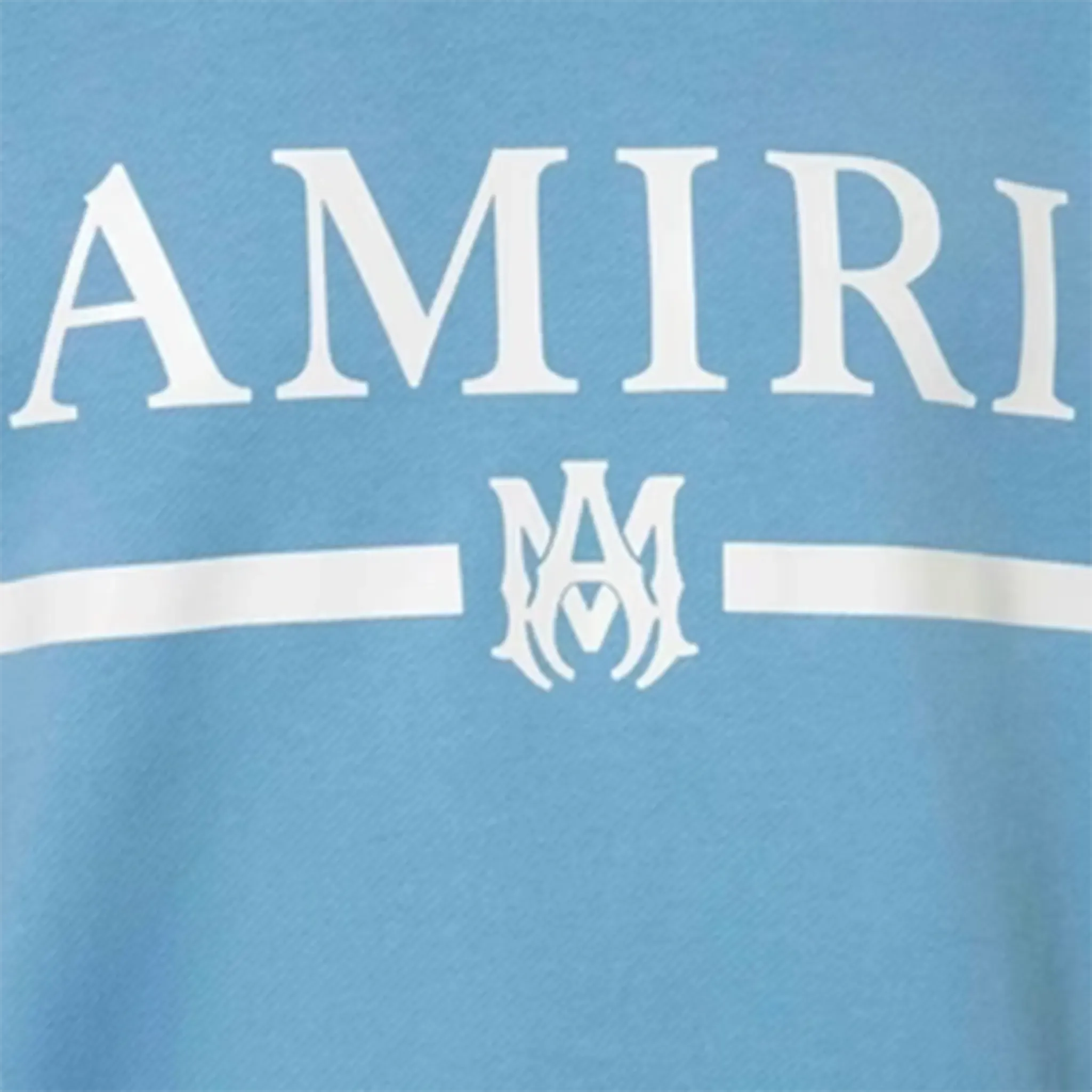 Amiri MA Bar Crewneck Carolina Blue Sweatshirt