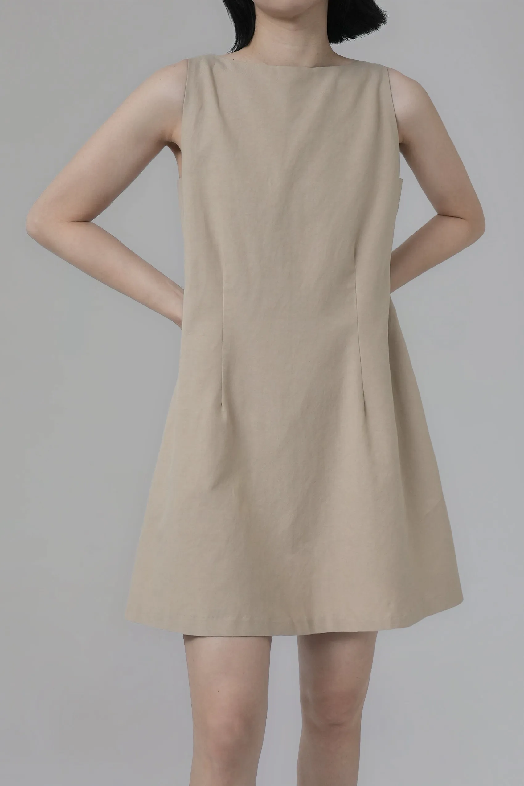 Anya Dress, Beige