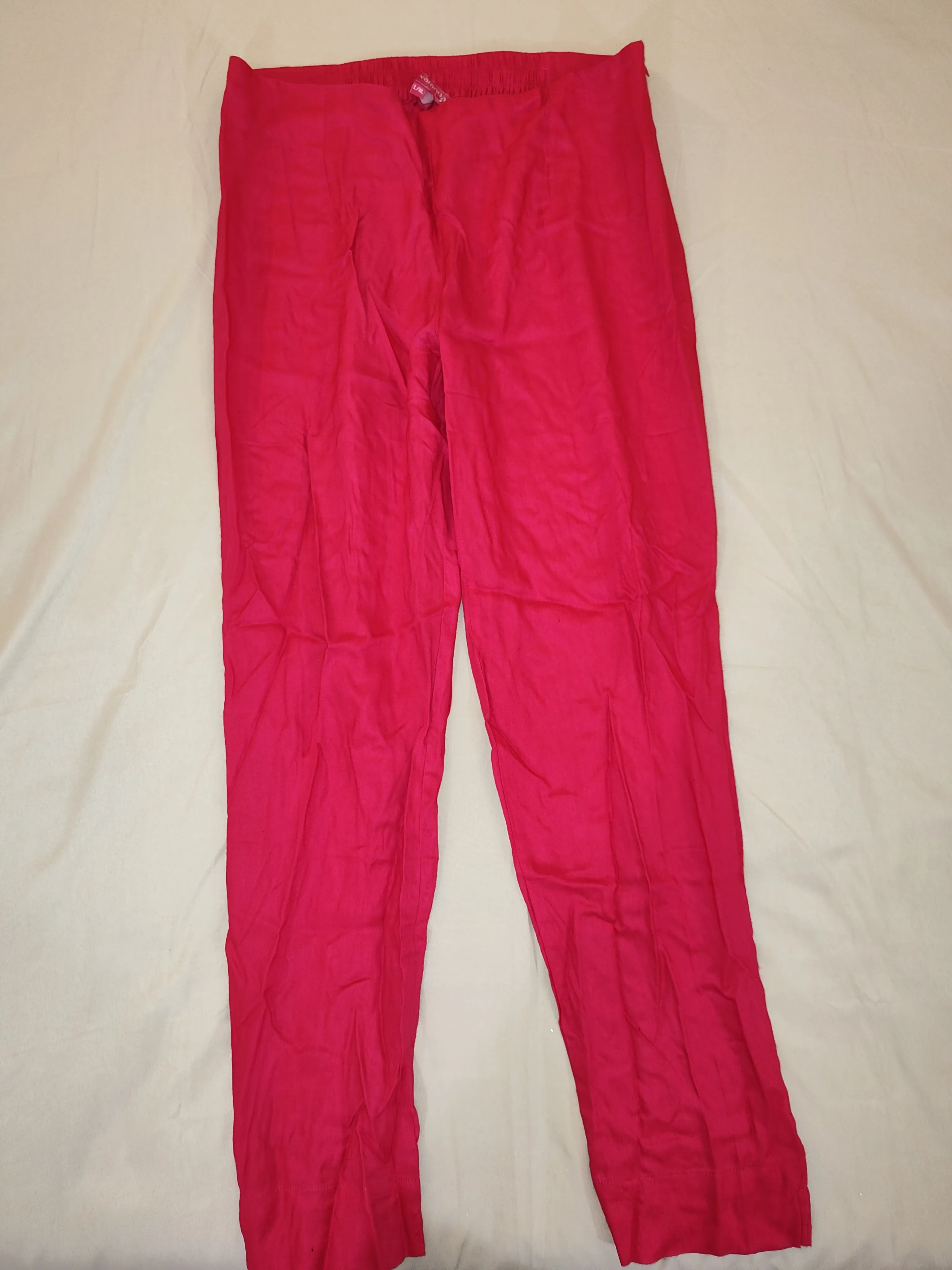 Attractive Pink Color Plain Cotton Palazzo Pants