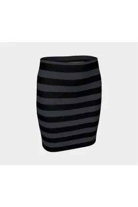 Aya Adinkra Striped Fitted Skirt