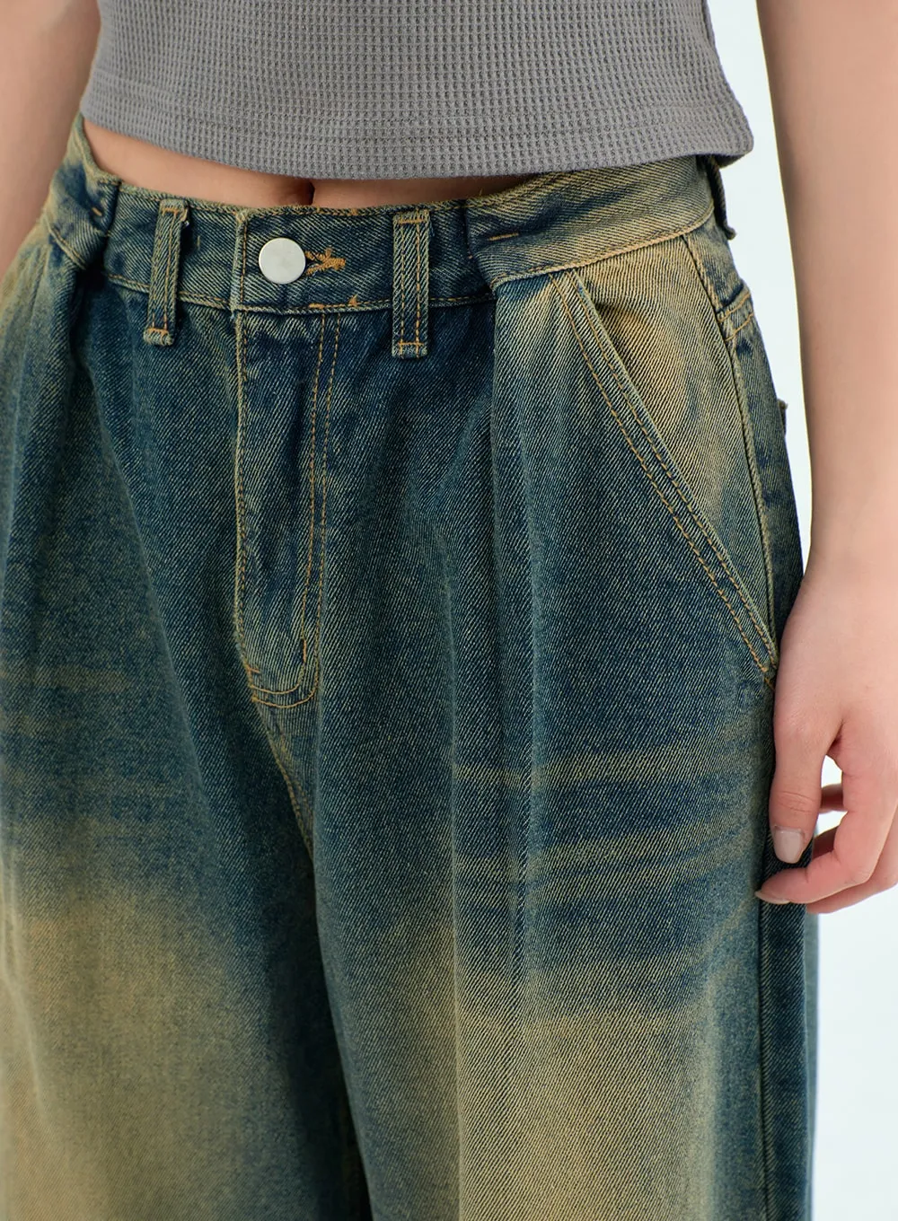 Baggy Dark Wash Jeans BY308