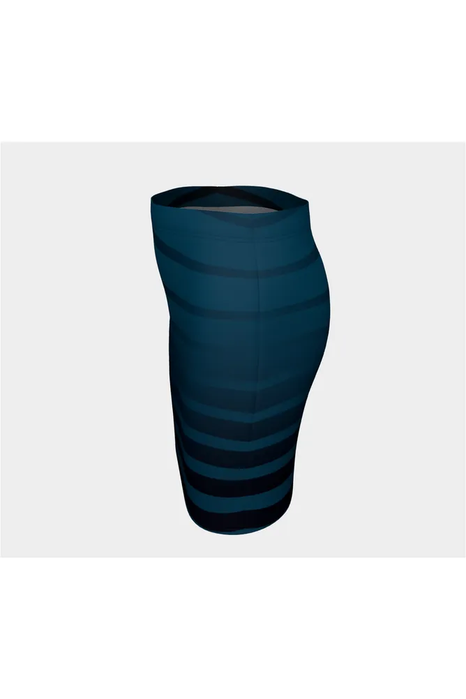 Blue Tiburon Fitted Skirt