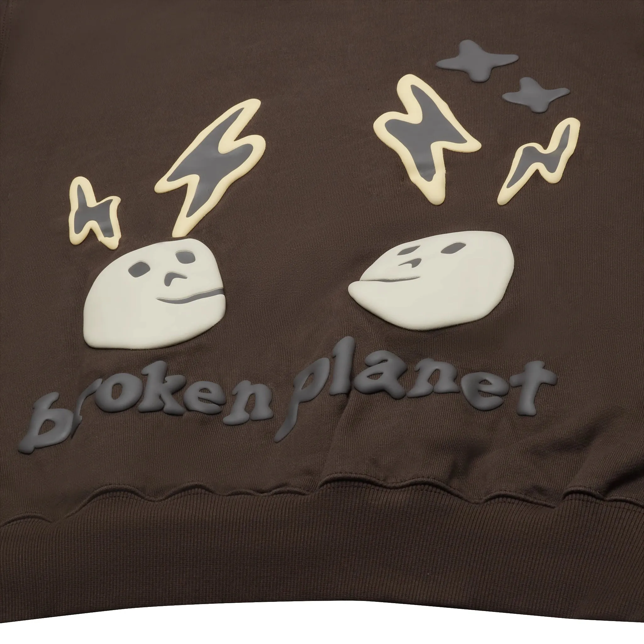 Broken Planet Shift Of Energy Dark Brown Hoodie