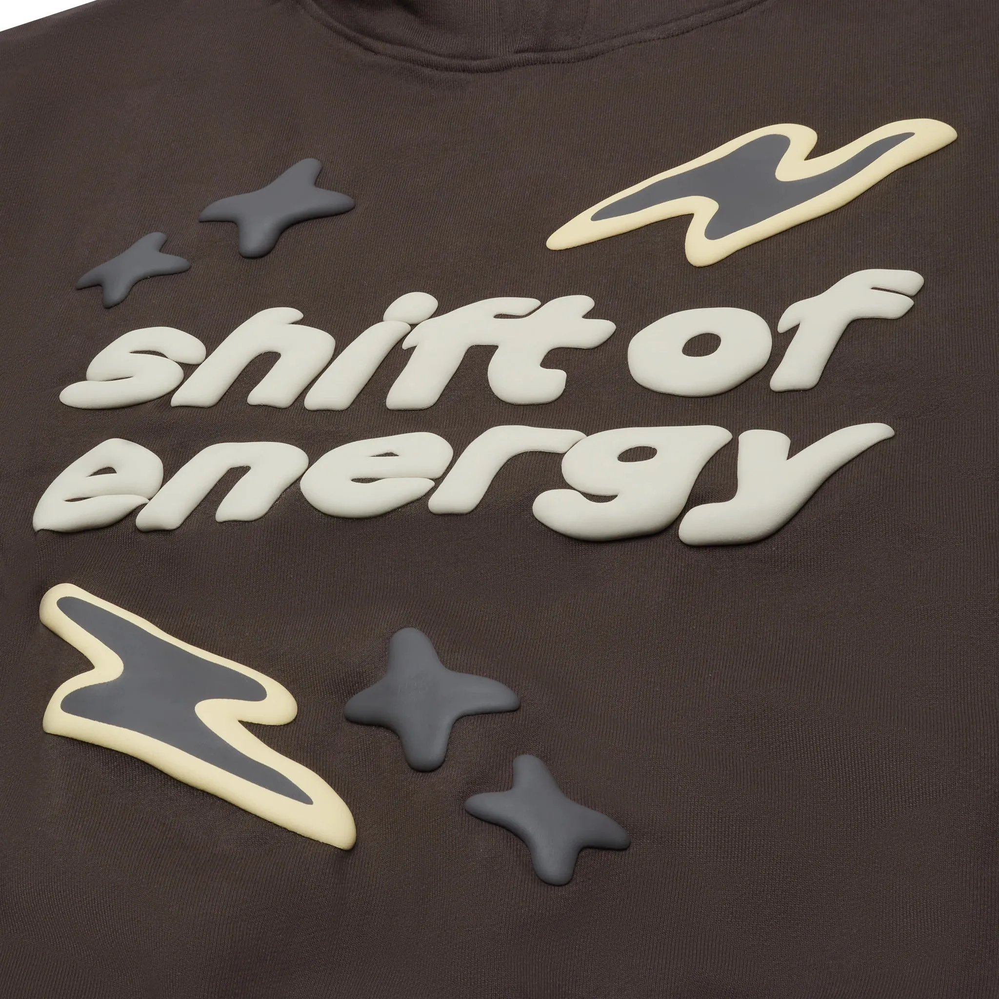 Broken Planet Shift Of Energy Dark Brown Hoodie