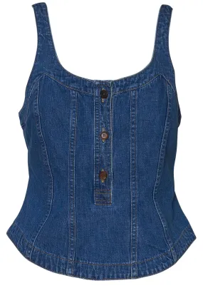 Bustino Denim Top Indigo