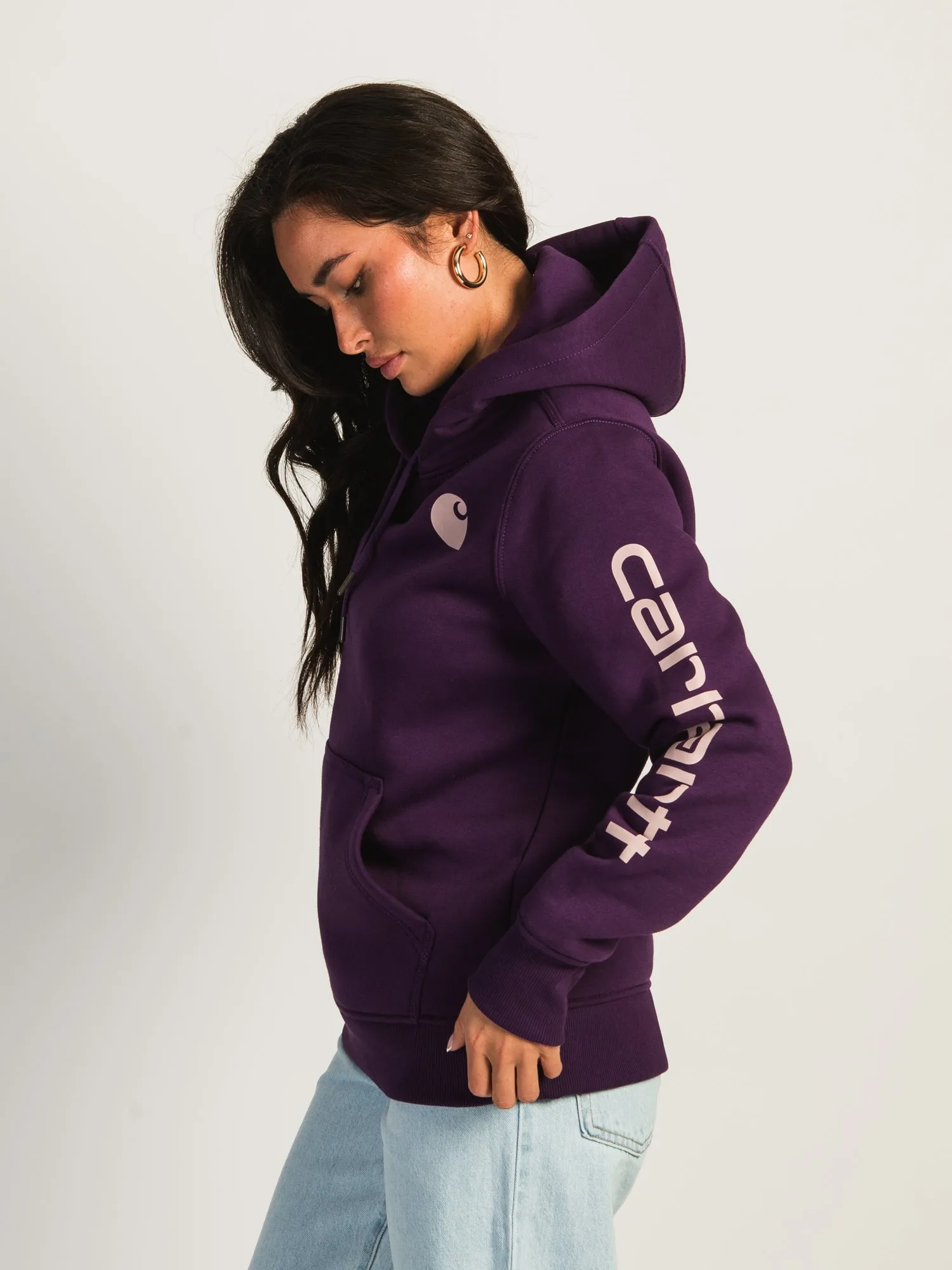 CARHARTT LOGO SLEEVE PULLOVER HOODIE