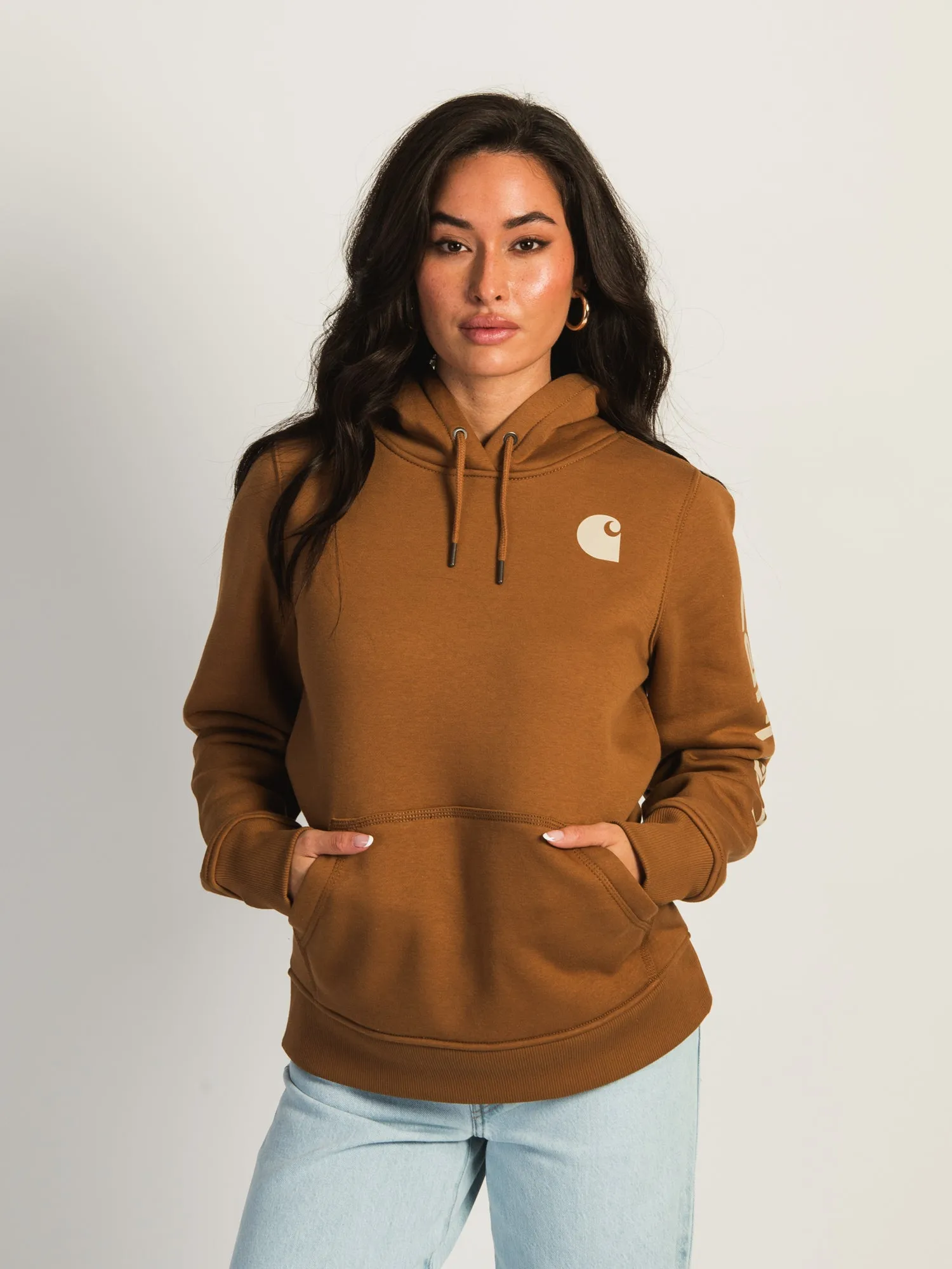 CARHARTT LOGO SLV PULLOVER HOODIE