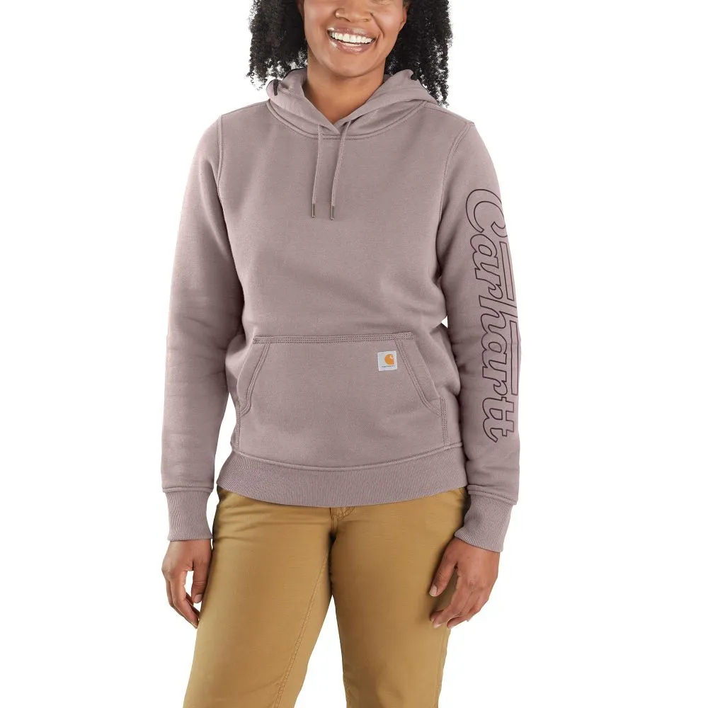 'Carhartt' Women's Rain Defender Midweight Graphic Hoodie - Mink