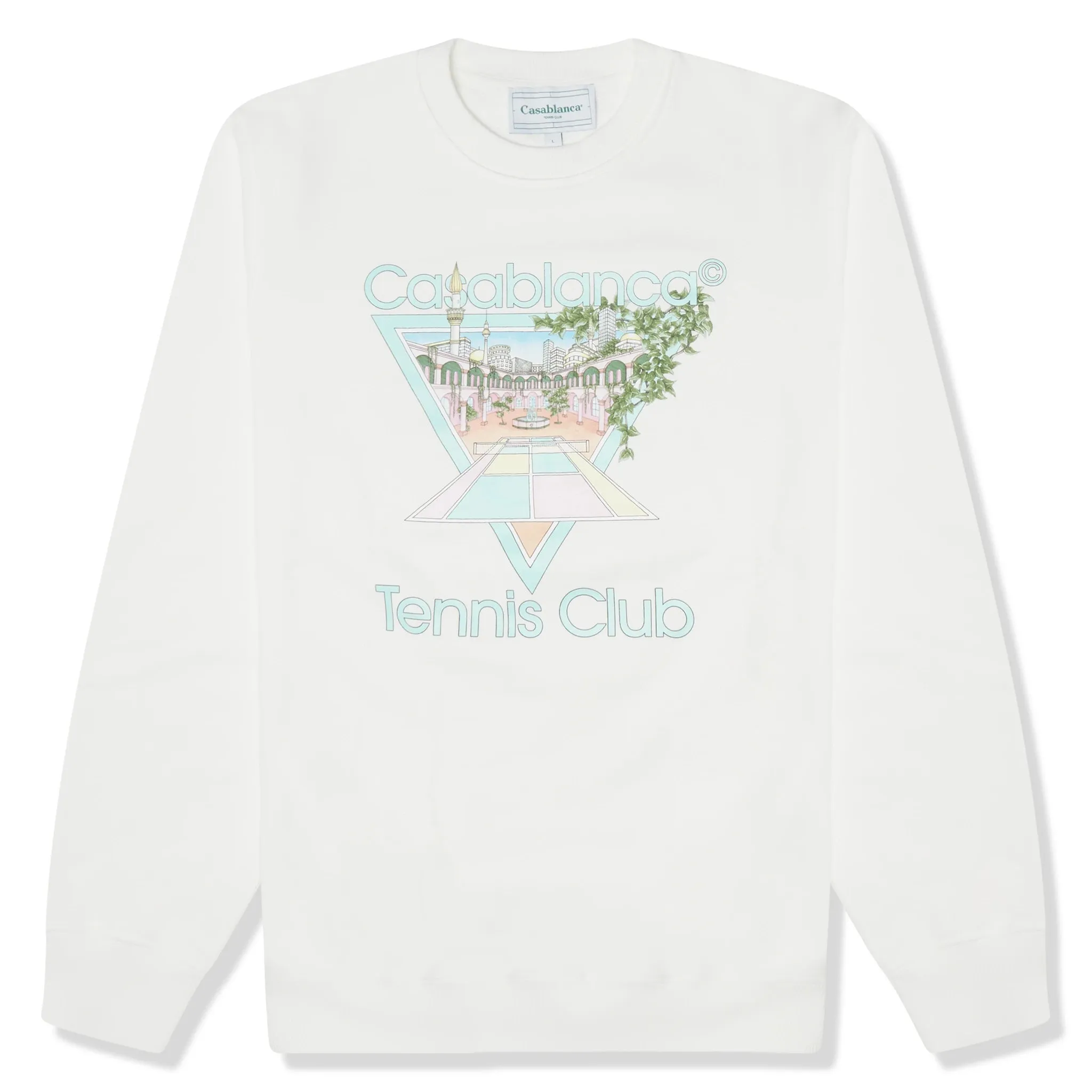 Casablanca Tennis Club Printed White Pastelle Sweatshirt