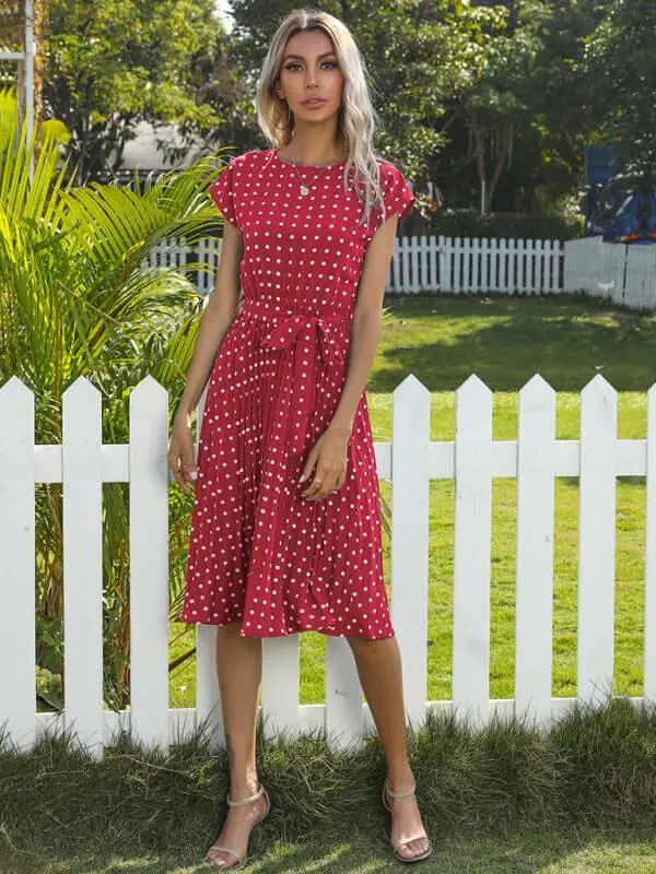 Casual Dotted Midi Dress