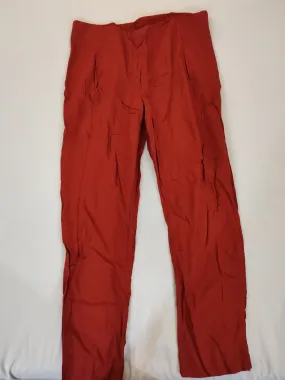 Charming Red And Yellow Color Plain Palazzo Pants For Women