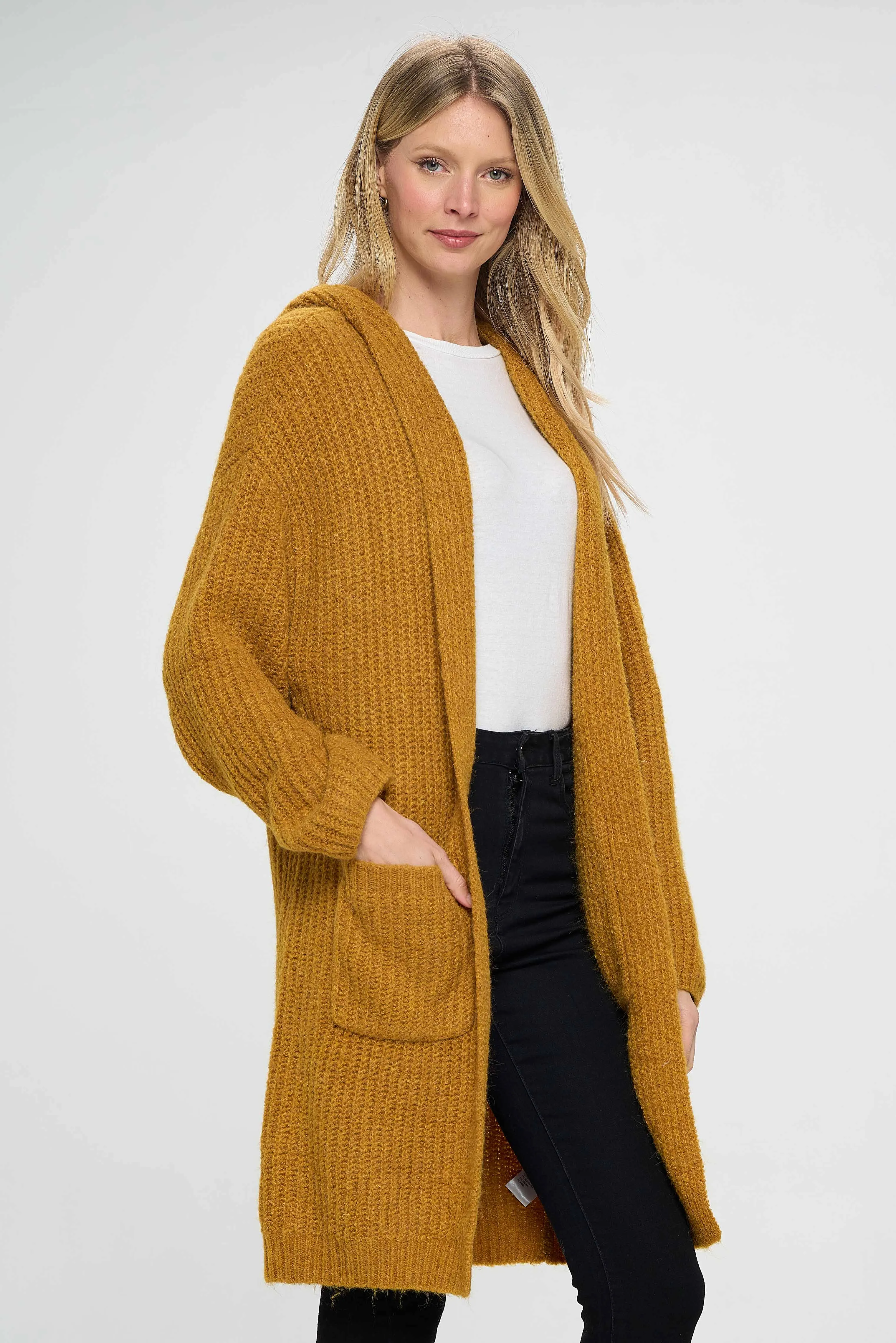 Classic Mustard Shrug Design Hoodie Pullover