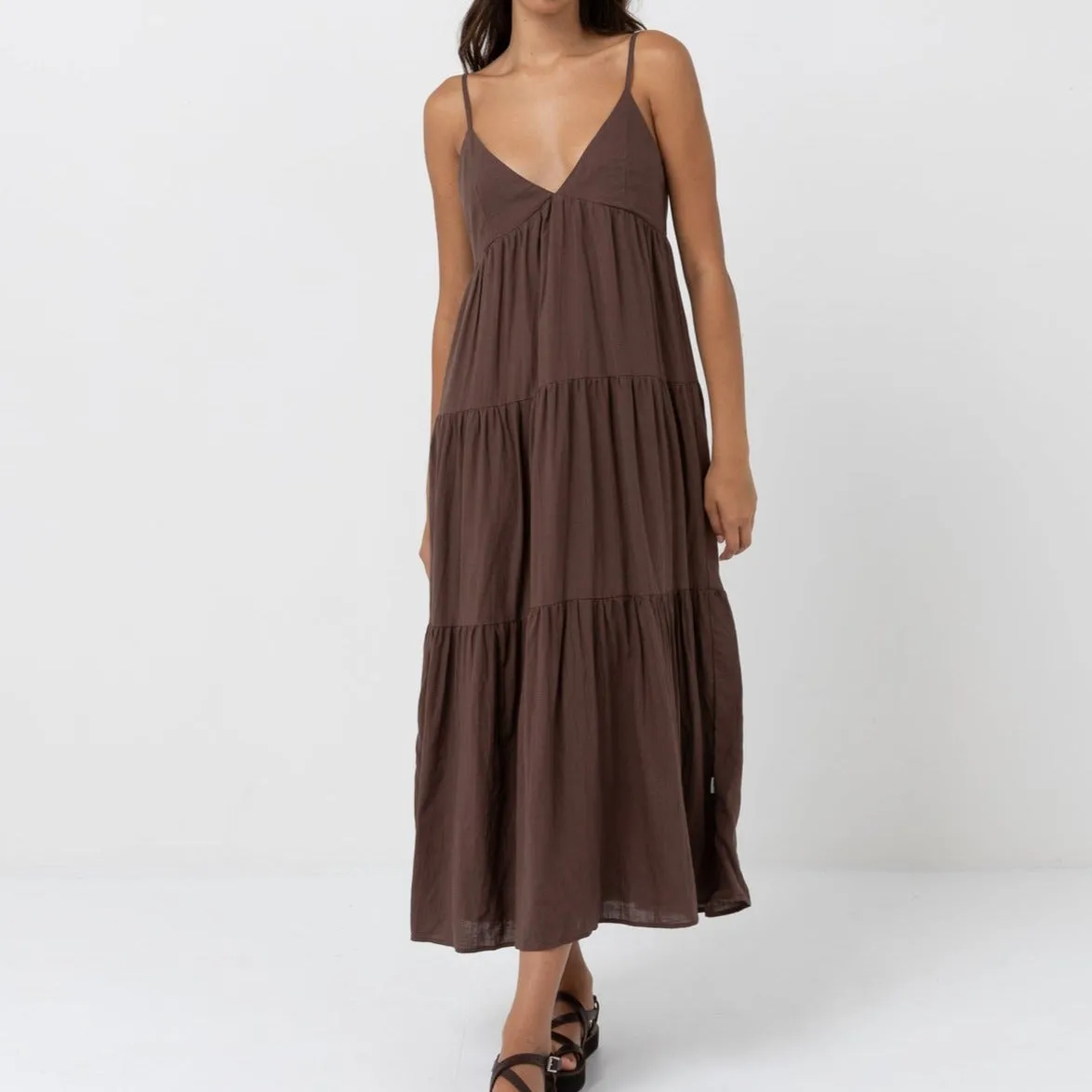 Classic Tiered Midi Dress