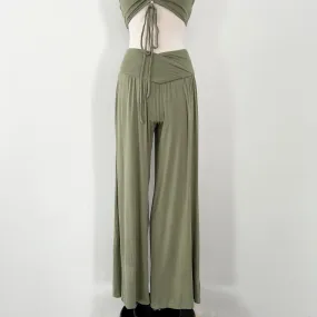 Fallon Wide Leg Pants - Olive