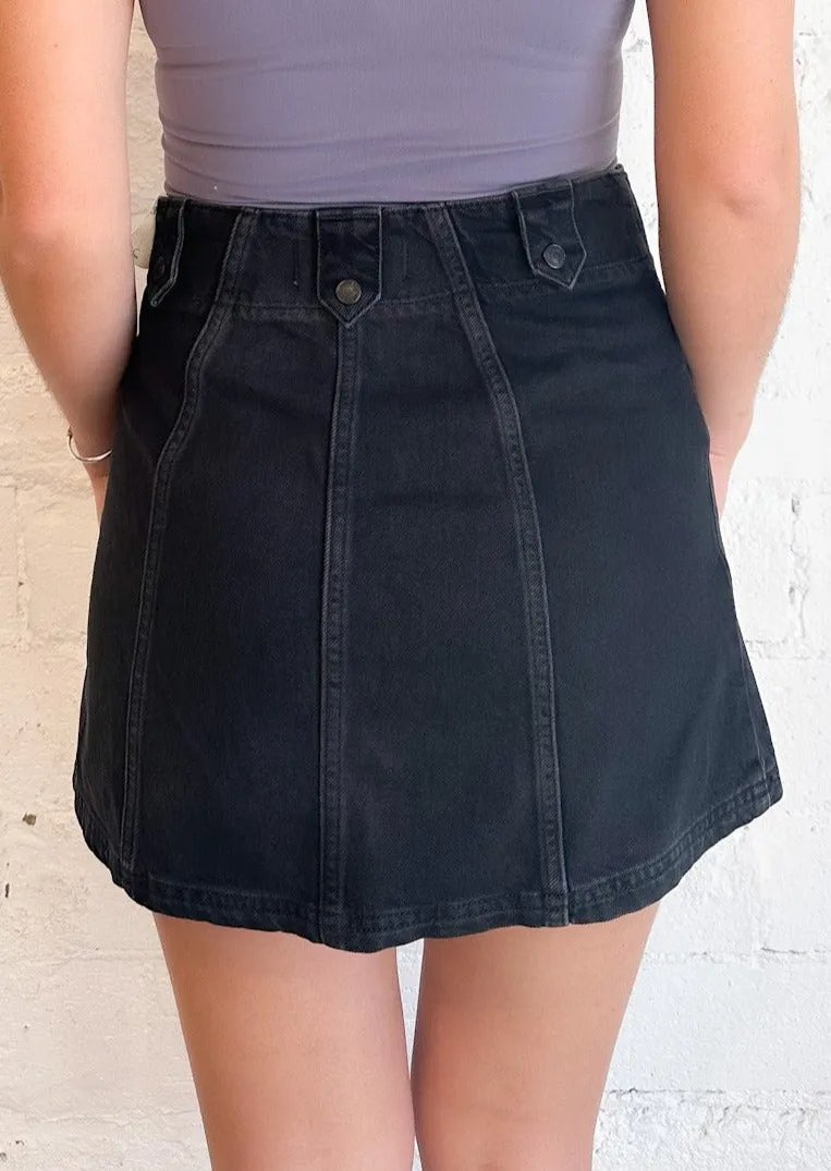 Free People Runaway Denim Skirt