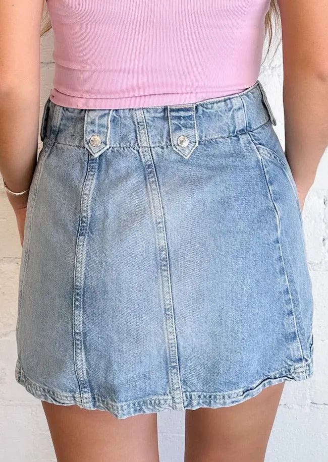 Free People Runaway Denim Skirt