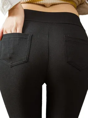 High Waist Flared Skinny Slacks Leggings - Versatile and Comfortable