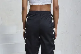 High Waist Side Lace-Up Straight-Fit Sweatpants ZJ8