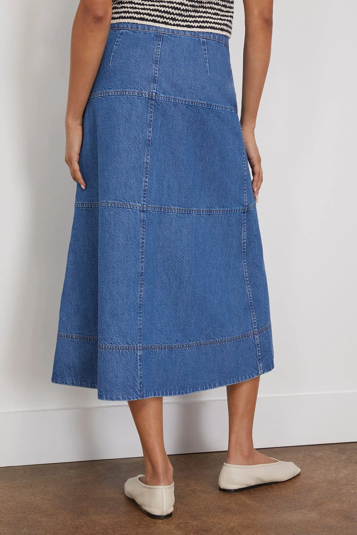 Hudie Skirt in Medium Indigo Blue