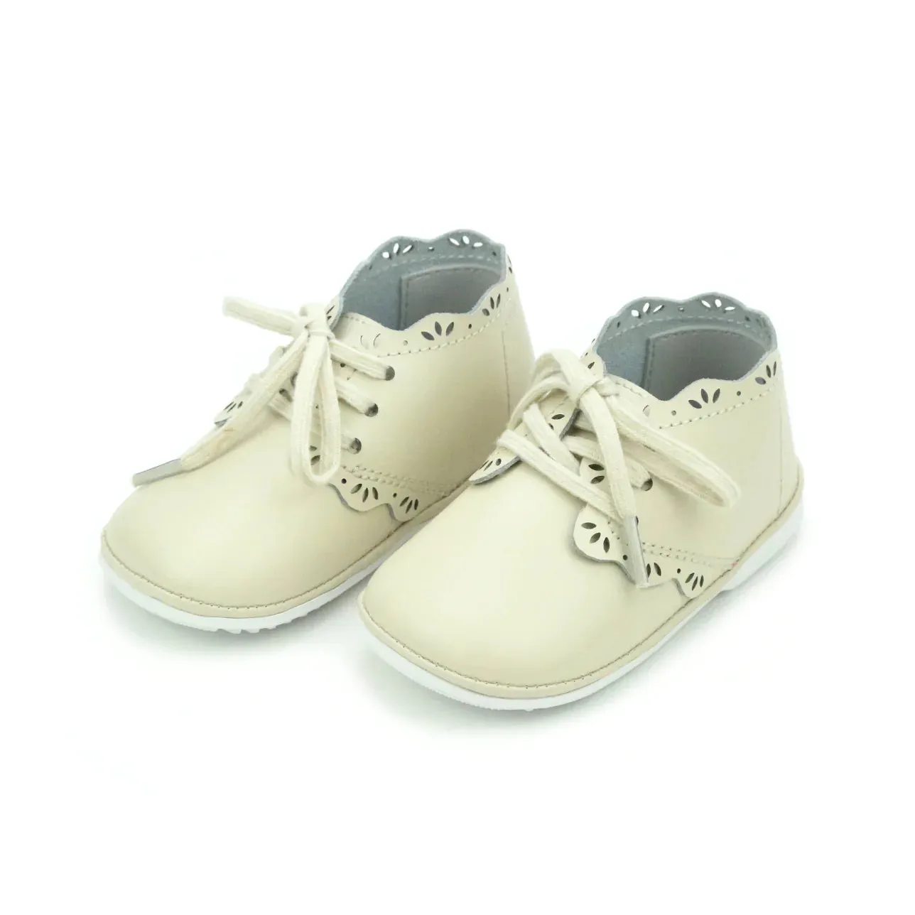 L'AMOUR - Bella Scalloped Bootie (Baby) - Oatmeal