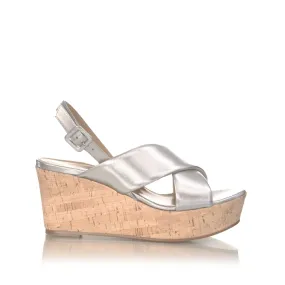 Marion Parke Maren Wedge Silver Metallic