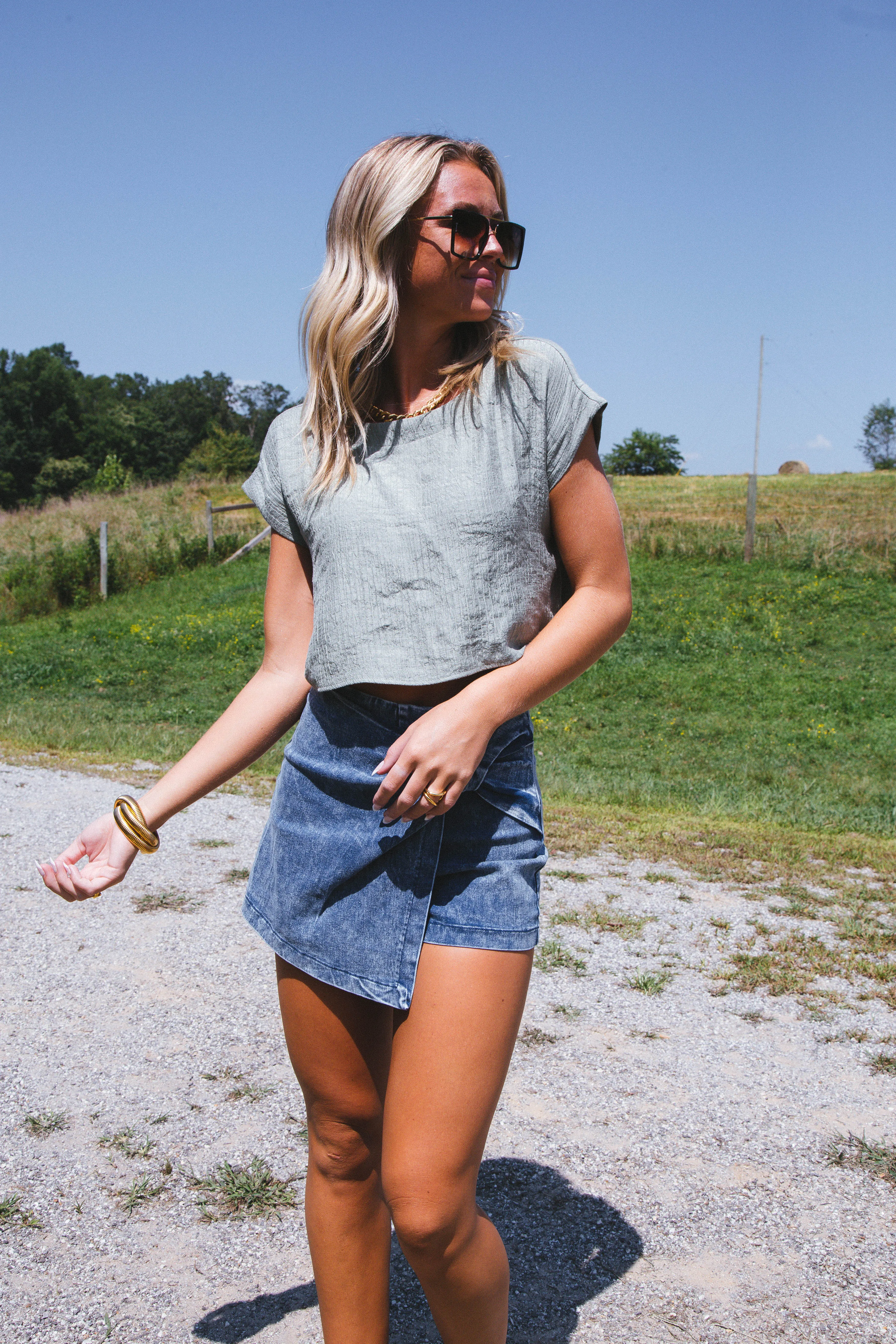 Mirabella Denim Skort, Denim Acid