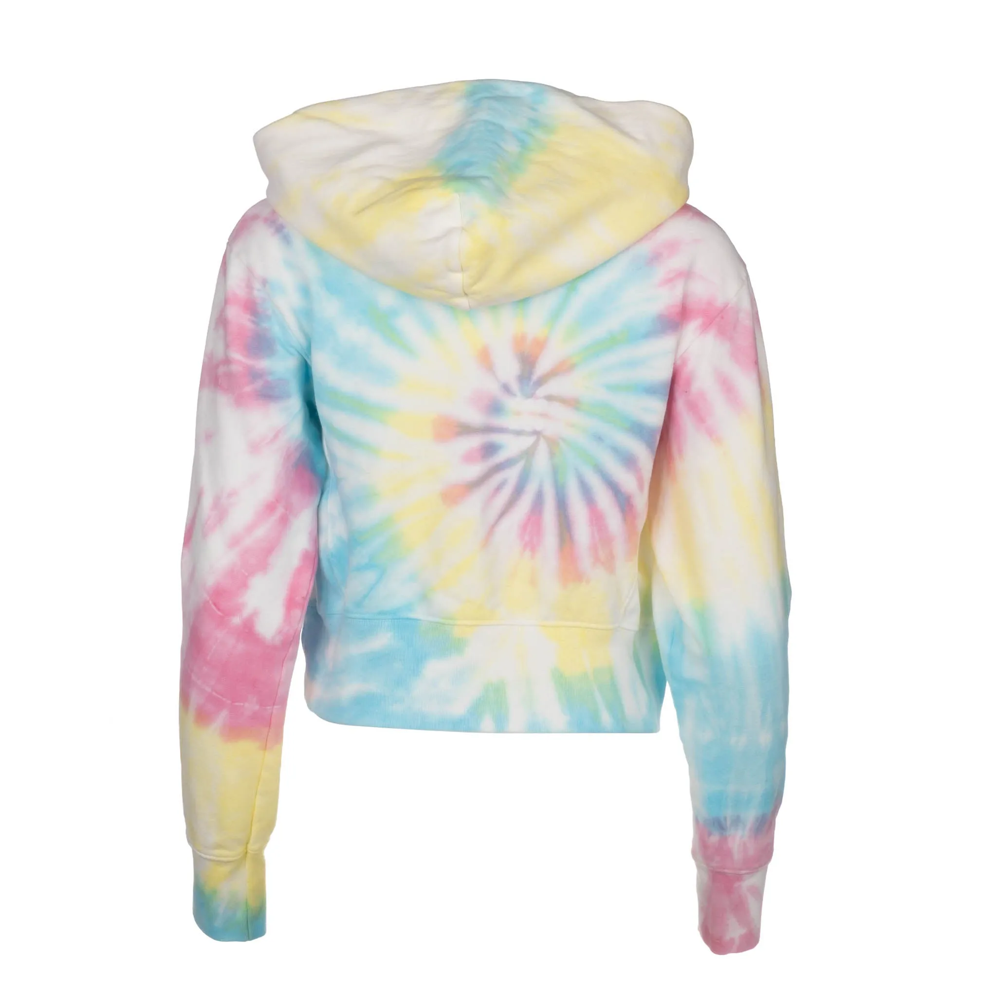 Multi Tie Dye Cropped Hoodie