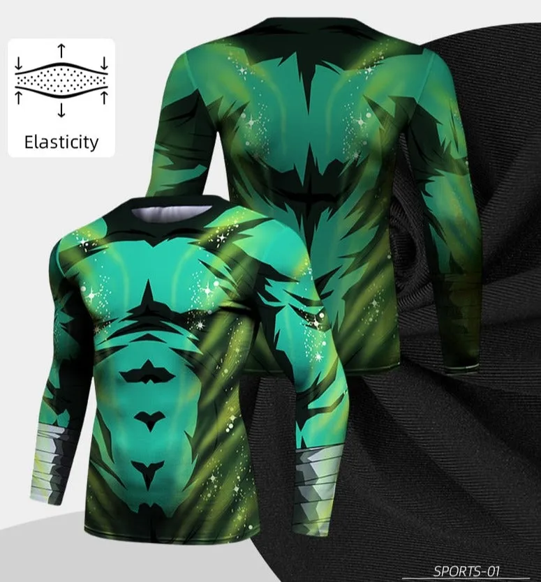 Naruto 'Madara' Elite Four Piece Compression Rash Guard Fight Set