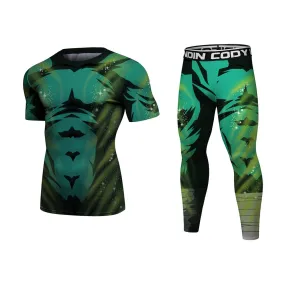 Naruto 'Rock Lee | 2.0' Elite Short Sleeve Compression Rash Guard Set