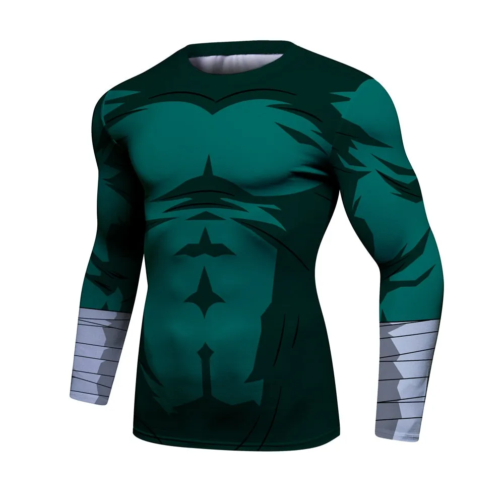 Naruto 'Rock Lee ' Elite Long Sleeve Compression Rash Guard Set