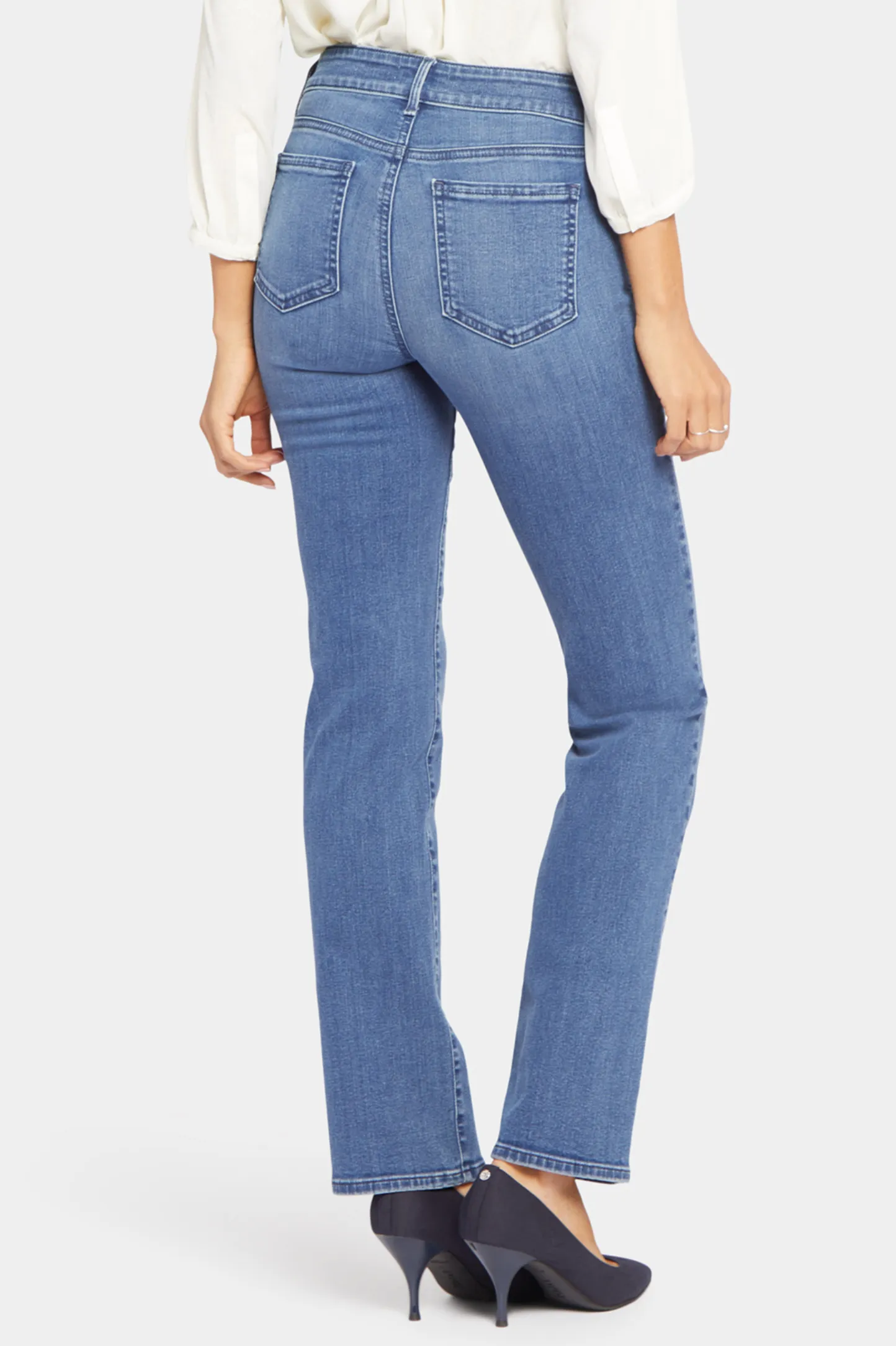 NYDJ Marilyn straight jeans (mid-rise, zip) 7 washes