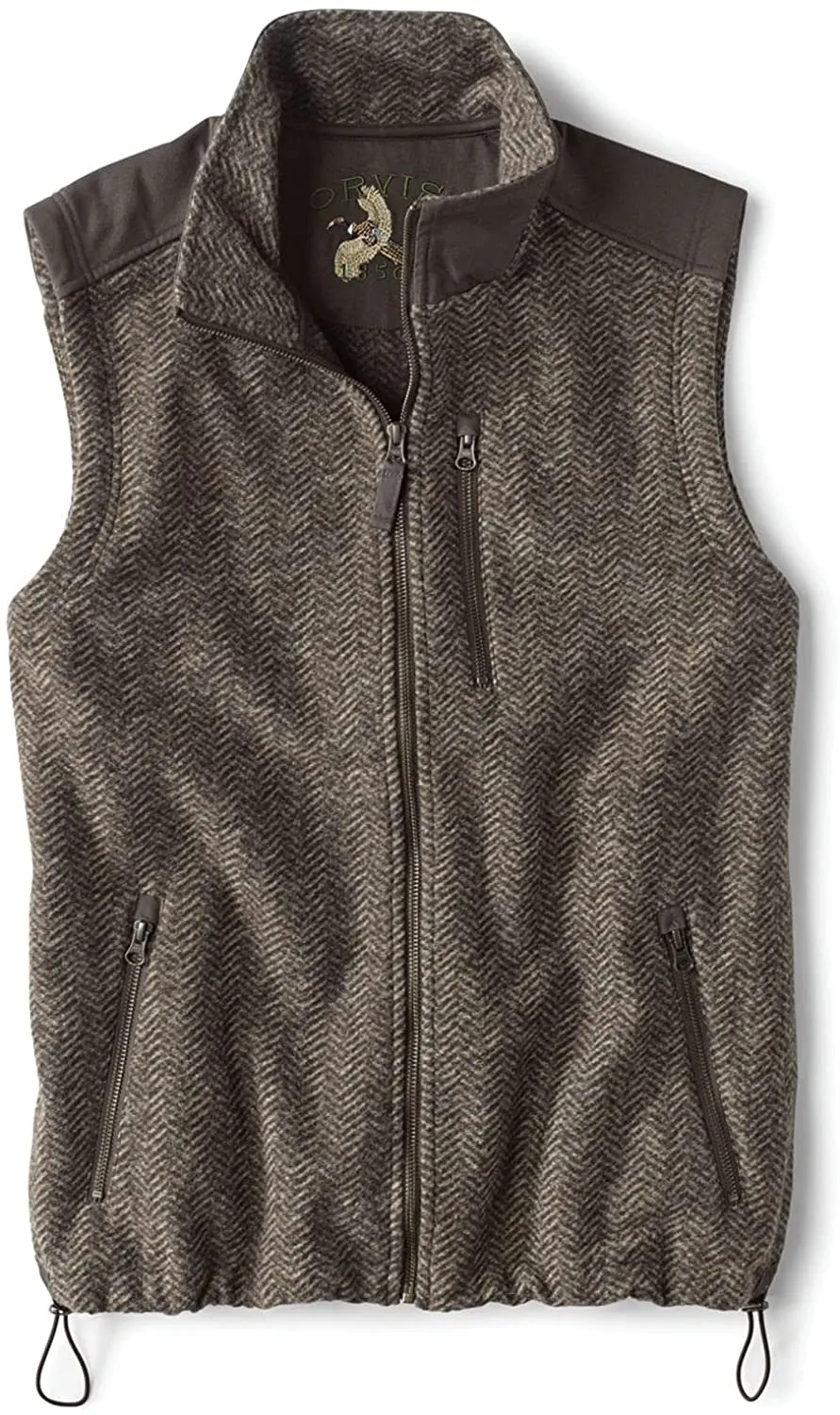 Orvis Men's Waxed Cotton Trimmed Fleece Vest