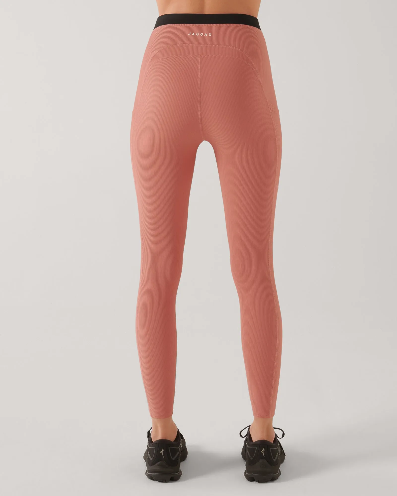 PAXTON RIBBED ANKLE BITER HIGH WAIST LEGGING TERRACOTTA