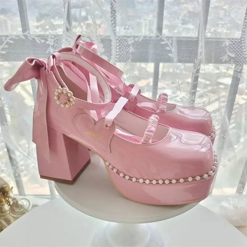 Pearl Blossom Lolita Heels