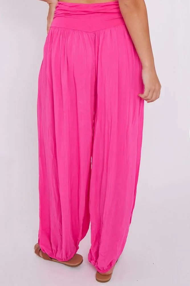 Plain High Waist Harem Pants