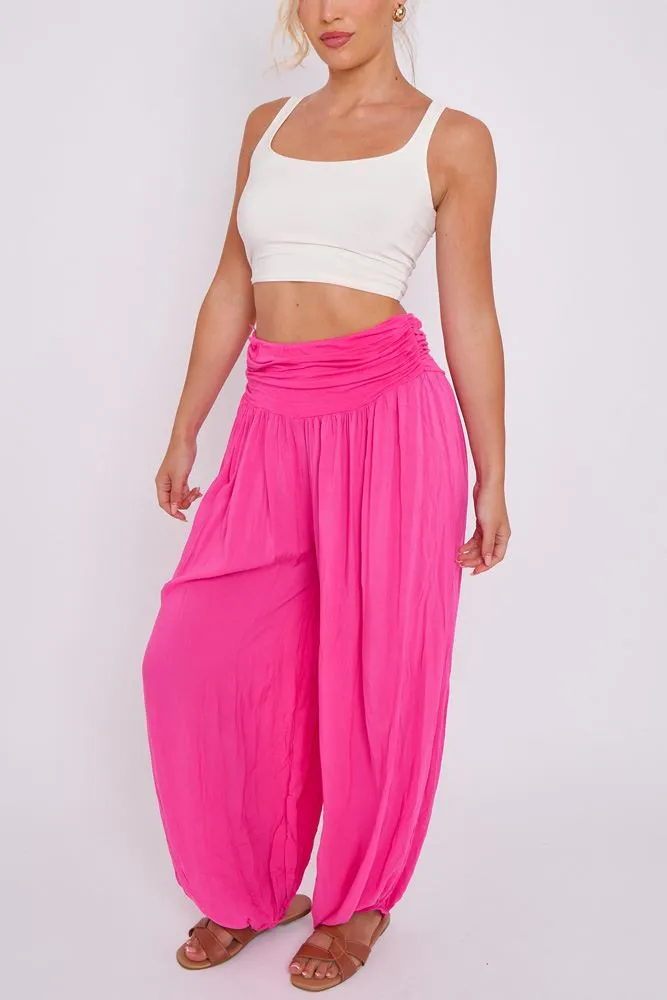 Plain High Waist Harem Pants