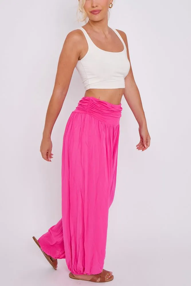 Plain High Waist Harem Pants