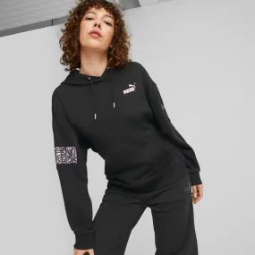 PUMA WOMEN'S NOVA SHINE BLACK HOODIE