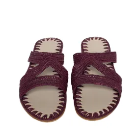 Raffia Slippers Habeeba in Orchid