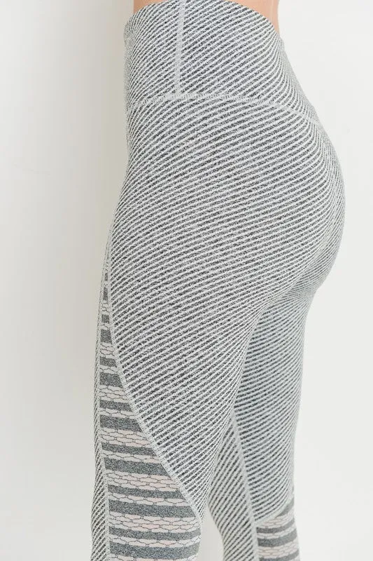 Raw Moda Grey Mesh Panels Leggings