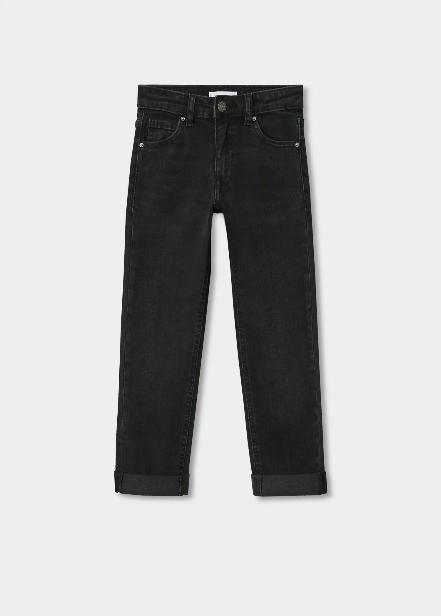 Regular jeans with turn-up hem