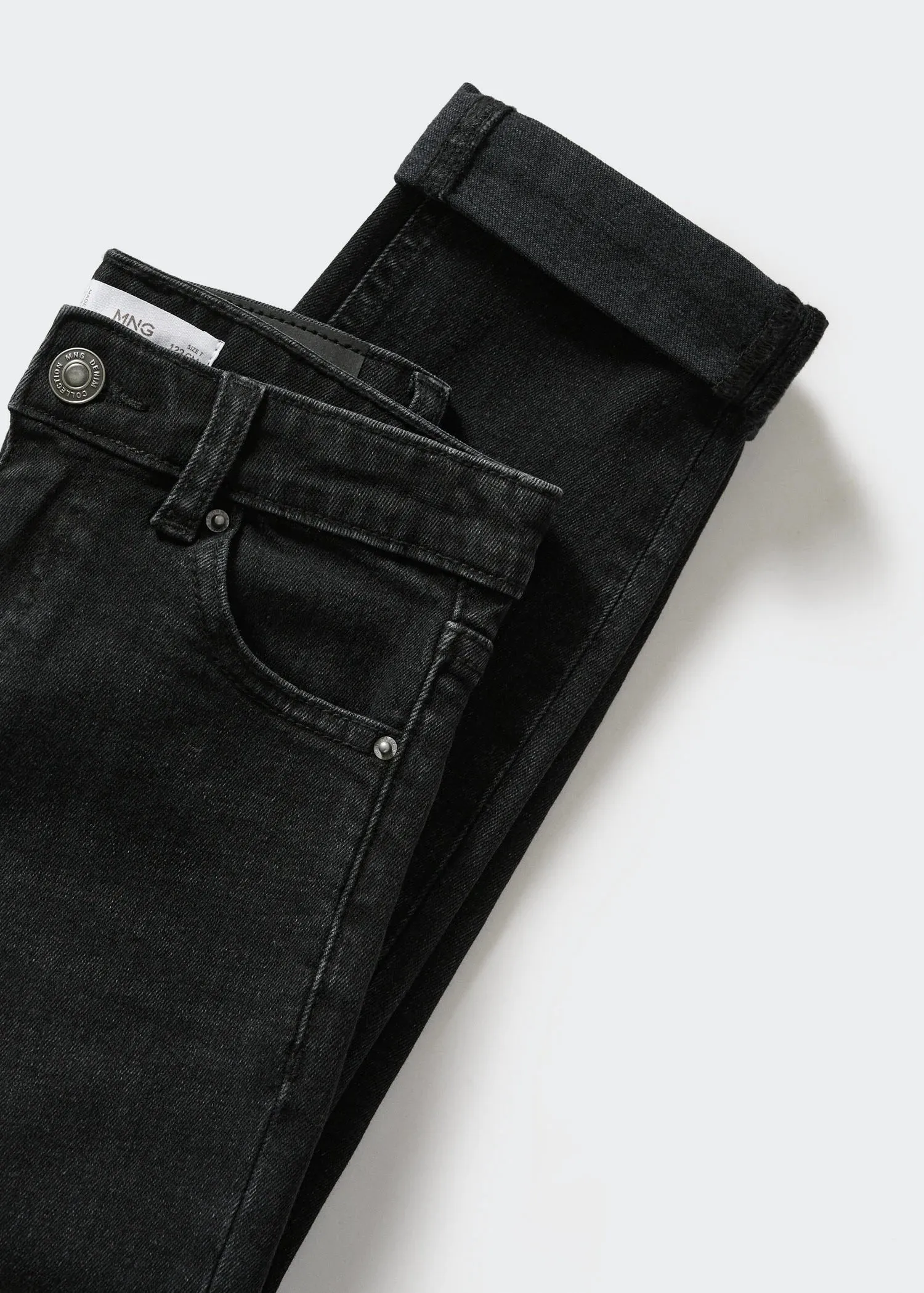 Regular jeans with turn-up hem