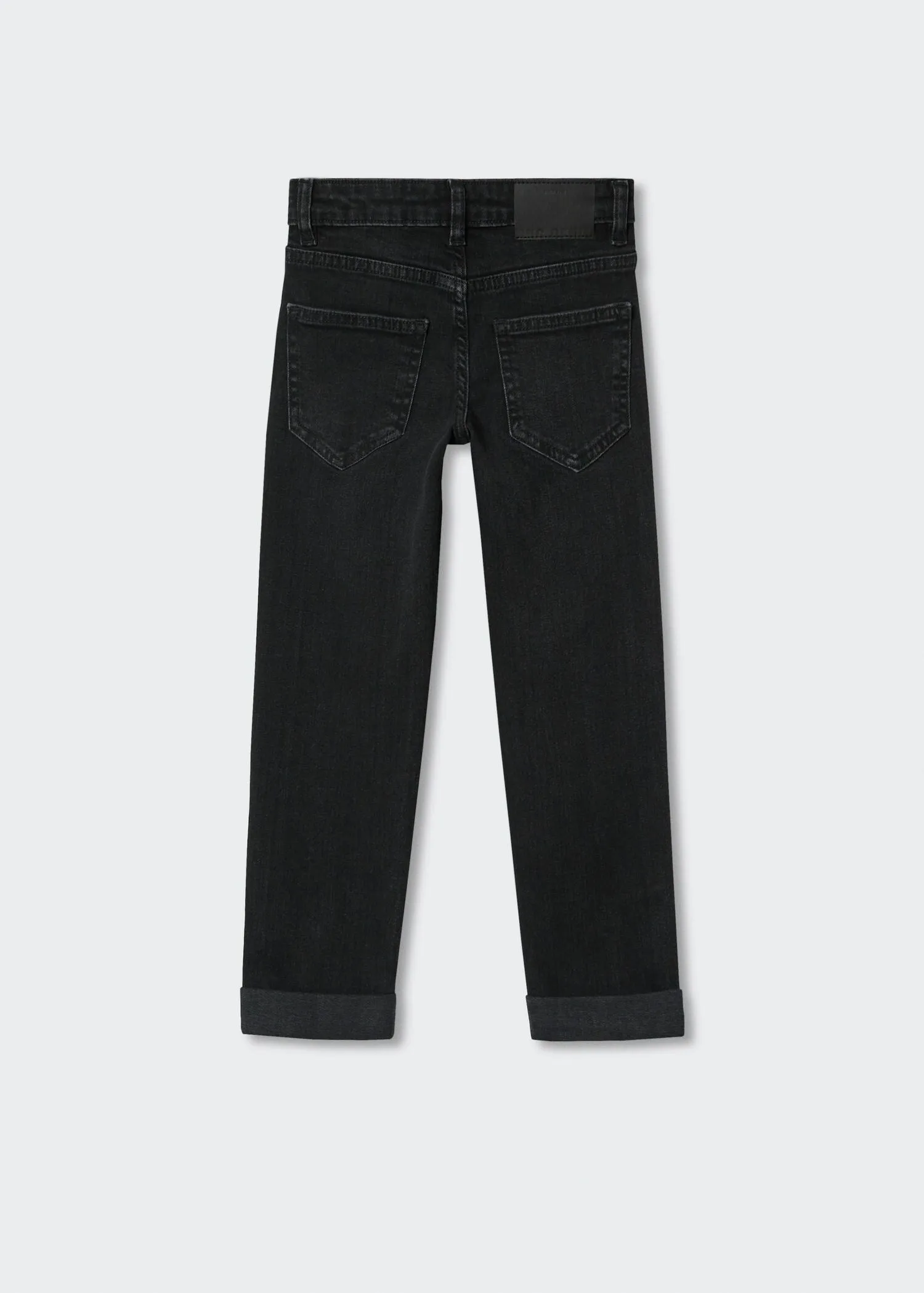 Regular jeans with turn-up hem