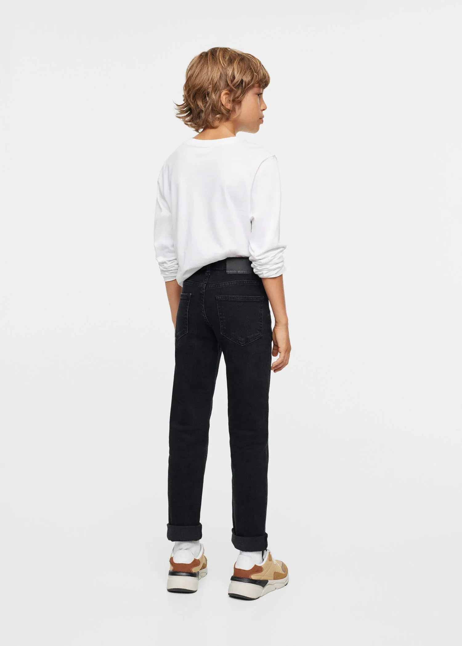 Regular jeans with turn-up hem