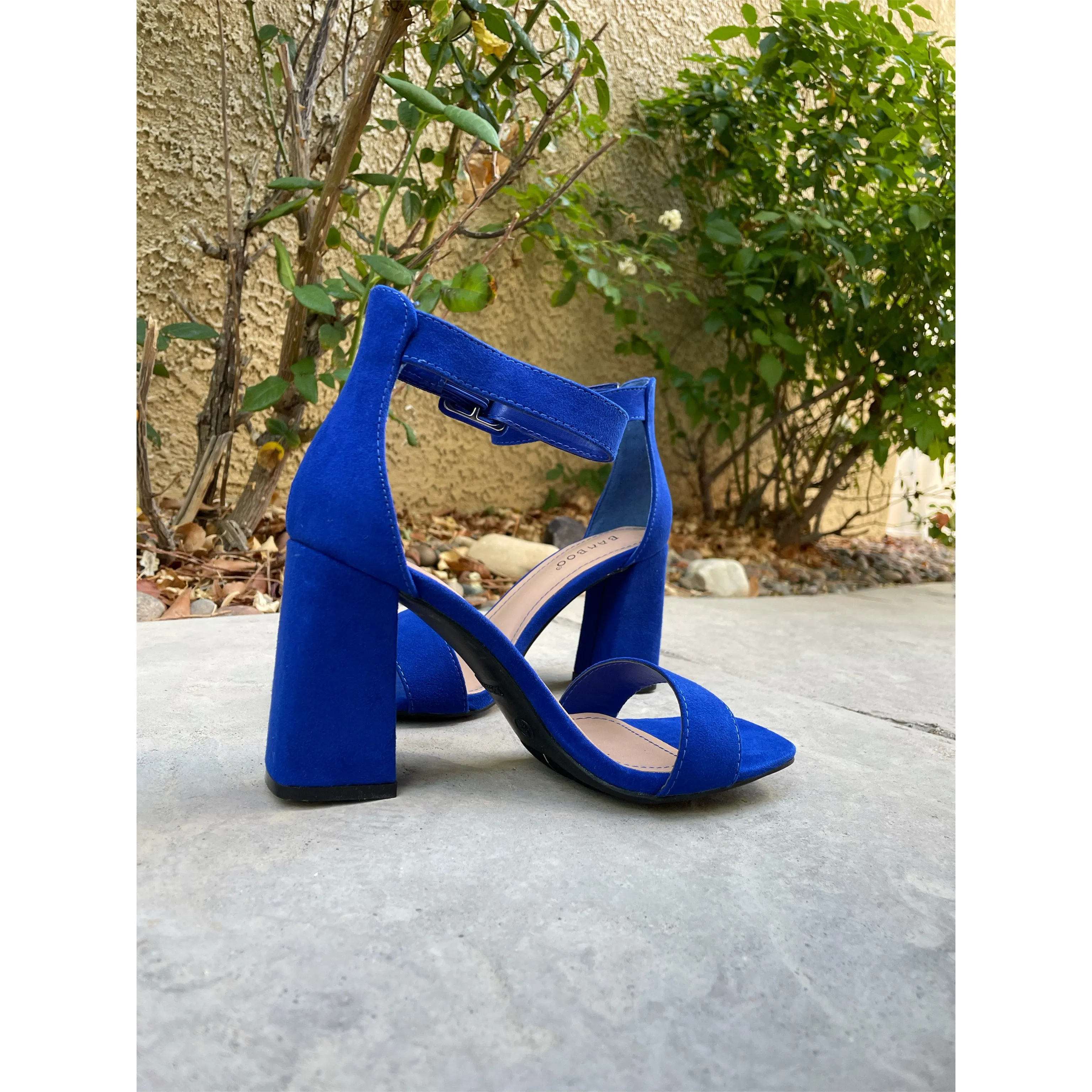 Royal Blue Single Strap High Heel