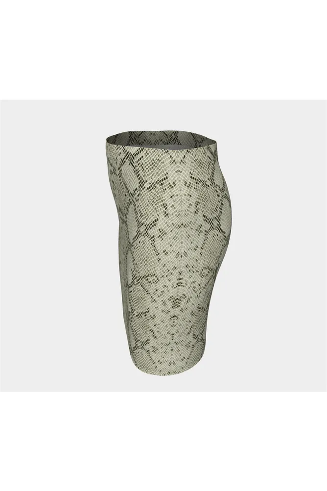 Snake Skin Print Fitted Skirt