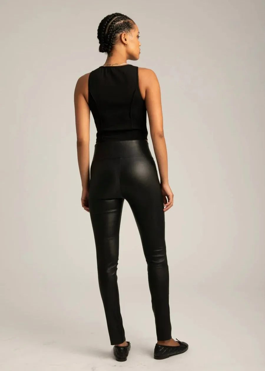 SPRWMN Black Leather Ankle Leggings