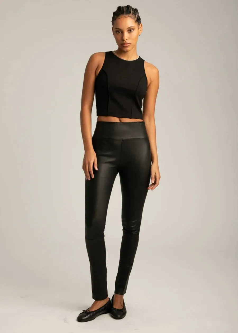 SPRWMN Black Leather Ankle Leggings